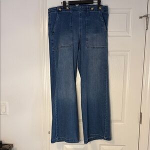 Pilcro wide leg sailor jeans